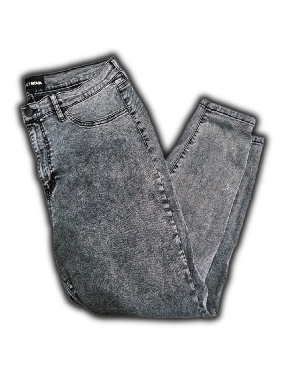 fashion nova size 18 gray acid wash skinny jeans